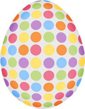 Easter Egg of Polka Dot Delight PNG