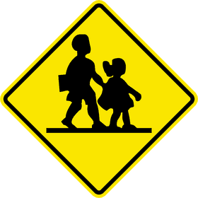 Child Safety Crossing Ahead Sign PNG