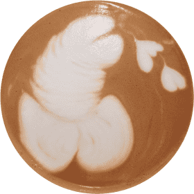 Whimsical Romance in Latte Art PNG