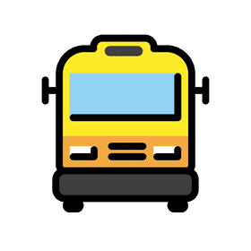 Bright and Cheerful School Bus Design PNG