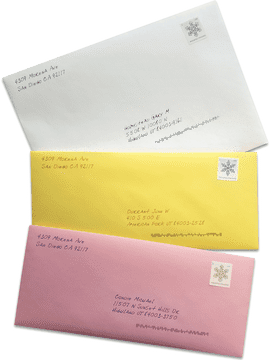 Colorful Envelope Mail Collection on Display PNG
