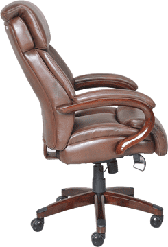 Elegant Leather Executive Office Chair PNG