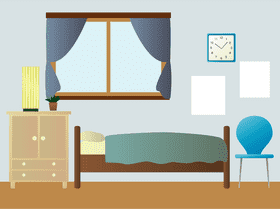 Comfortable and Calm Hospital Room Design PNG