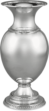 Elegant Silver Decorative Vase PNG
