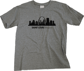 Saint Louis City Skyline Silhouette Design PNG