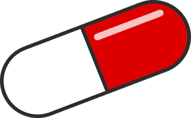 Colorful Red and White Pill Design PNG