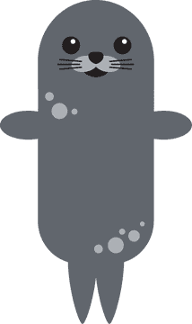 Happy Harbor Seal PNG
