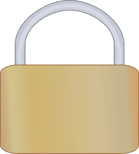 Golden Security Lock Your Trustworthy Protector PNG