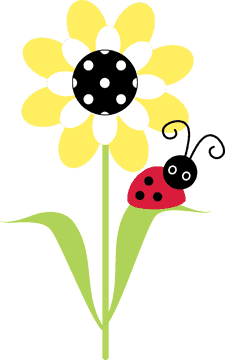 Joyful Ladybug on a Vibrant Flower PNG