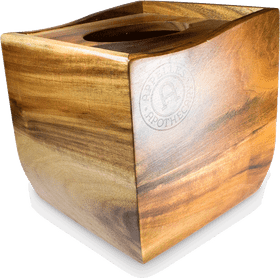 Natural Wood Tissue Box Holder PNG