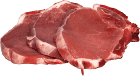 Fresh Cuts of Savory Meat Slices PNG