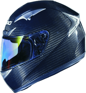 Sleek Carbon Fiber Motorbike Helmet with Visor PNG