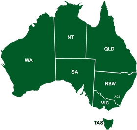 USA Map in Australian Style Outline PNG