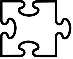 Creative Jigsaw Puzzle Piece Design PNG