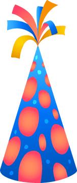 Colorful Party Flag Celebration Hat PNG