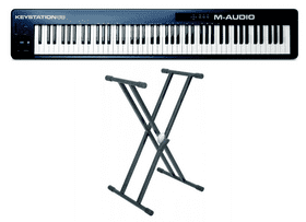 Keyboard Station with Adjustable Stand PNG