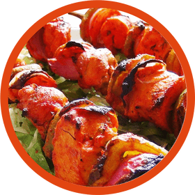 Savory Grilled Kebab Delight on Skewers PNG