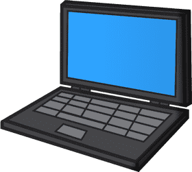 Stylish Modern Laptop with Bright Screen PNG