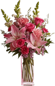 Enchanting Floral Bouquet of Pink Flowers PNG