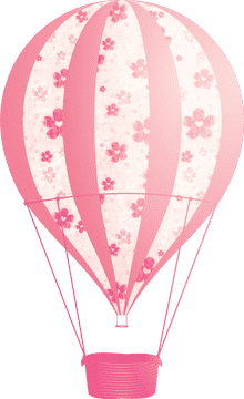 Floral Fantasy Balloon Adventure PNG