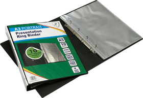 Presentation Ring Folder for Organized Document Storage PNG