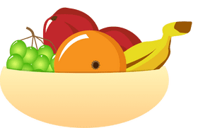 Vibrant Fruit Bowl Delight PNG