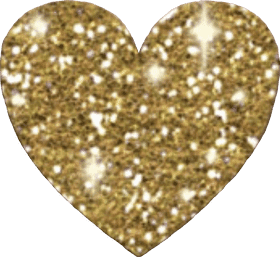 Golden Glitter Heart of Sparkle PNG