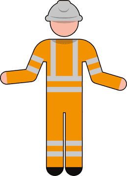 Dedicated Factory Worker in Safety Gear PNG