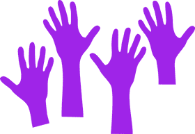 Vibrant Hands Reaching Towards the Sky PNG