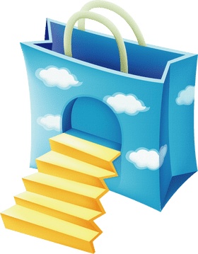 Whimsical Cloud Passage Bag PNG