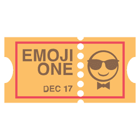 Cinema Ticket for Emoji One Movie Experience PNG