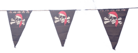 Pirate-Themed Skull Banner for Celebrations PNG