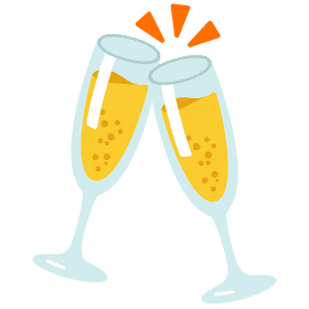 Cheers with Broken Glass Reflections PNG