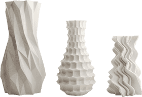 Elegant Sculptural White Vase Collection PNG