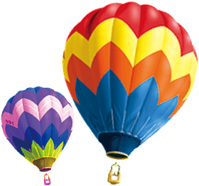 Colorful Balloon Adventure in the Sky PNG