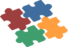 Colorful Jigsaw Puzzle Pieces Unite PNG