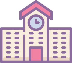 Serene University Campus Architecture at Dusk PNG