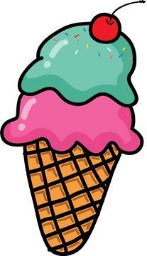Delightful Cherry Topped Ice Cream Cone PNG