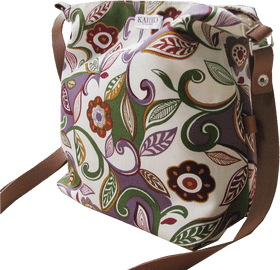 Colorful Floral Shopping Bag Design PNG