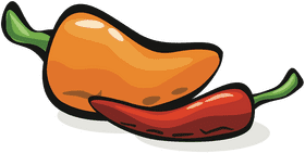 Vibrant Chili Pepper Duo Delight PNG