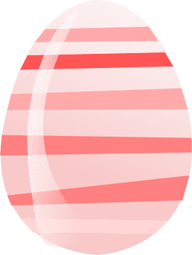 Easter Egg Delight in Pastel Stripes PNG