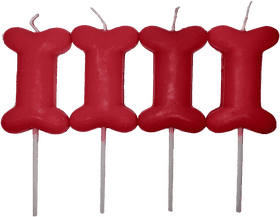 Bone-Shaped Candle Delight PNG