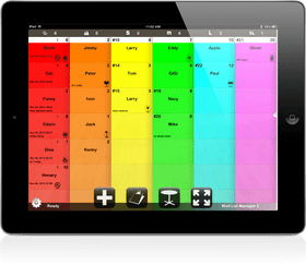 Colorful Tablet Waitlist Management Tool PNG