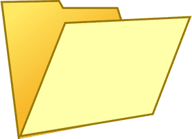 Bright Yellow Document Folder Design PNG