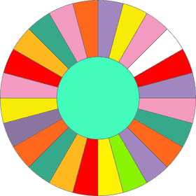 Vibrant Casino Roulette Color Wheel PNG