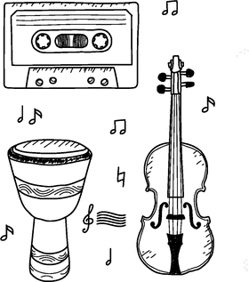 Unique Musical Instrument Craftsmanship Display PNG