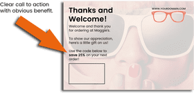 Thank You Postcard with Special Discount Offer PNG