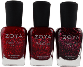 Sparkling Red Nail Polish Collection PNG