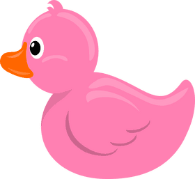Playful Pink Rubber Duck of Joy PNG