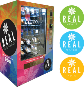 Real Food Vending Machine for Meals Water and Nuts PNG